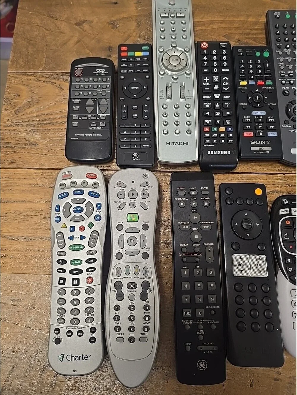 Lot of 20 Mixed Remote Controls Hitachi Sony Samsung Mitsubishi Vizio